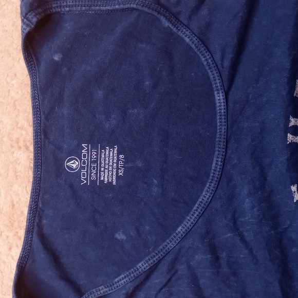 Volcom Tank Top Women's XS Blue Stone Hearts Tour Shirt - Picture 4 of 7